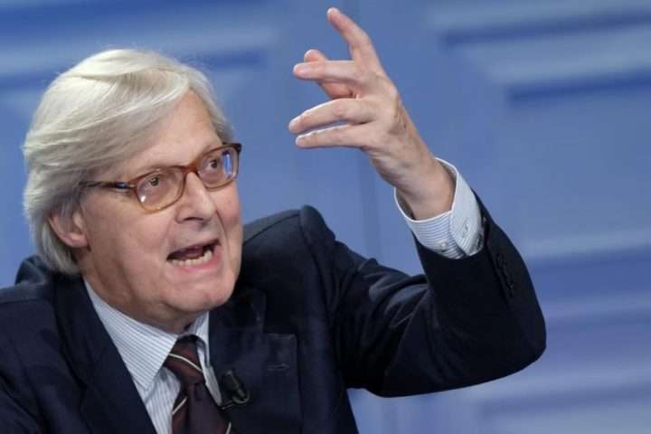 fotografia di vittorio sgarbi sottosegretario alla cultura