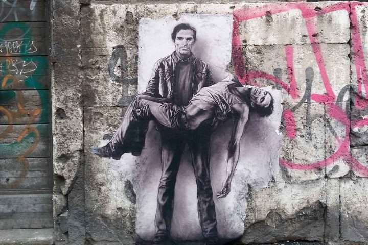 Pasolini Pier Paolo Murale di Pignon
